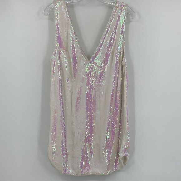 NEW FREE PEOPLE White Sparkle Mini Dress - Picture 3 of 3